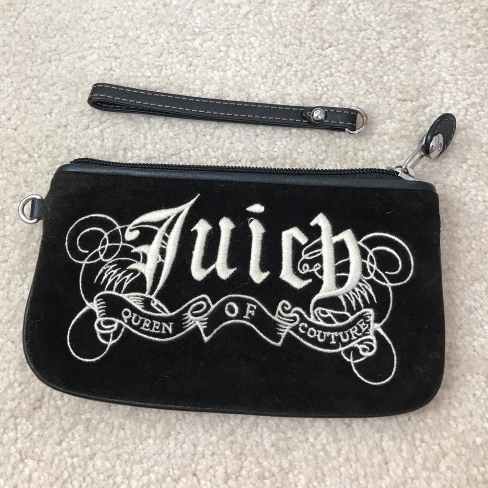 Juicy Couture Black Velvet Wristlet