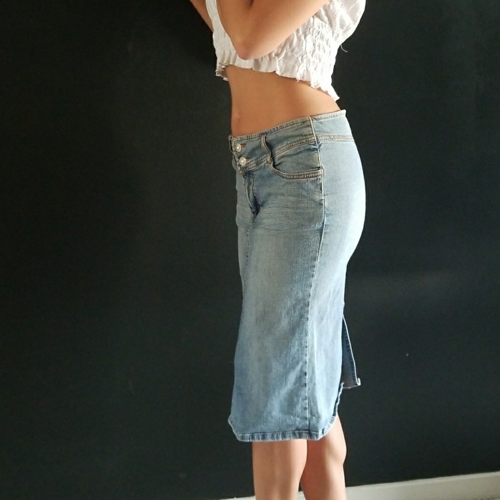 Knee Length Jean Skirt