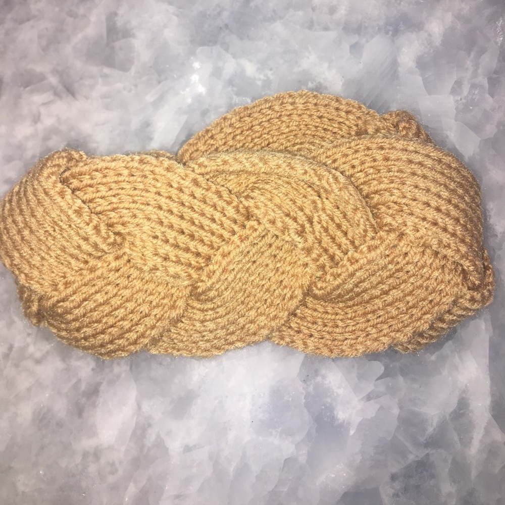 Headbands of Hope Tan Knit Braided Headband