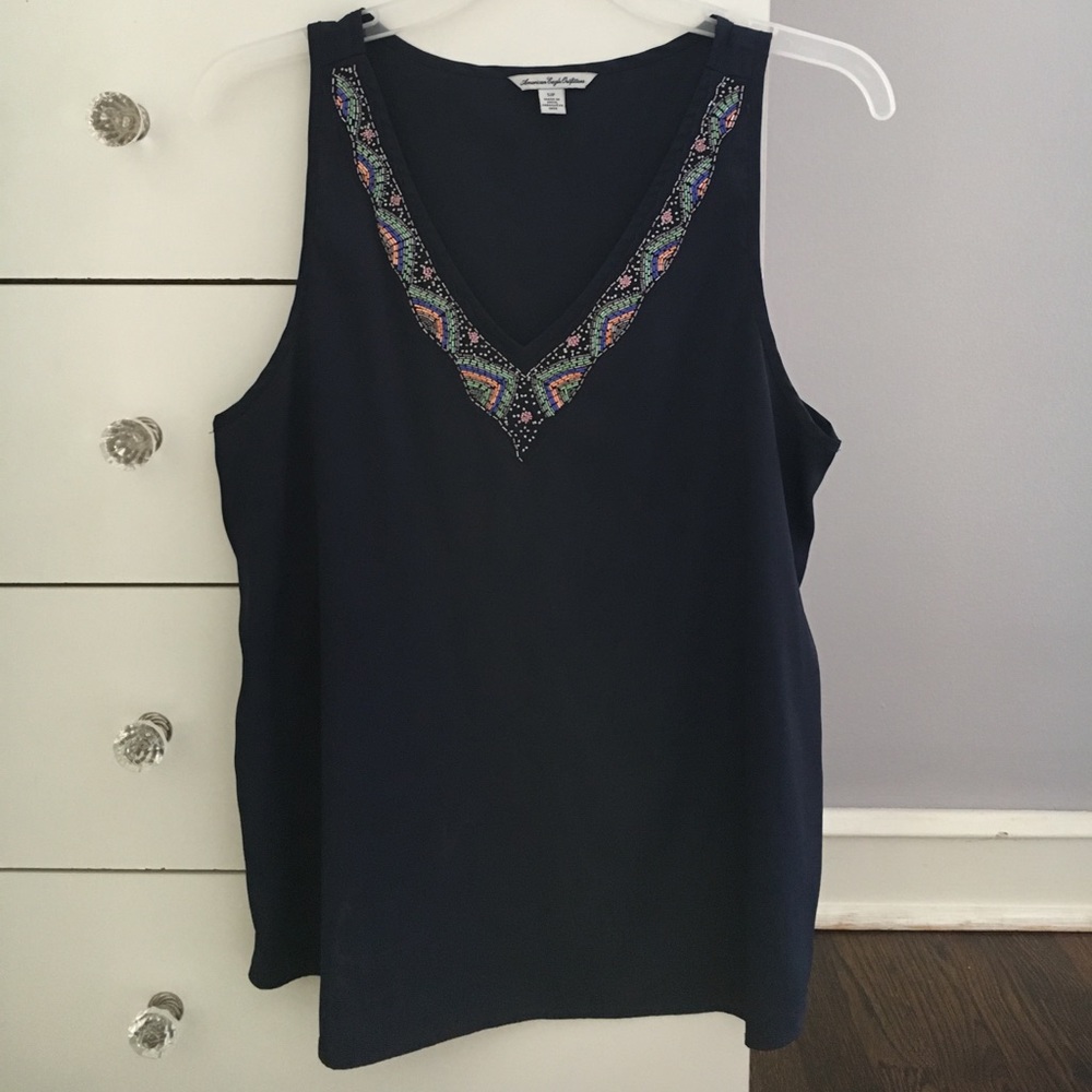Beaded American Eagle tank