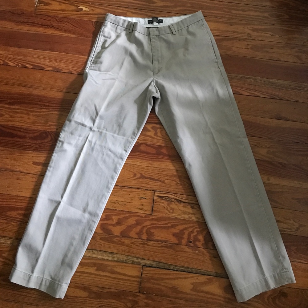 Classic Flat Front Chinos 35x32 100% Cotton Men's