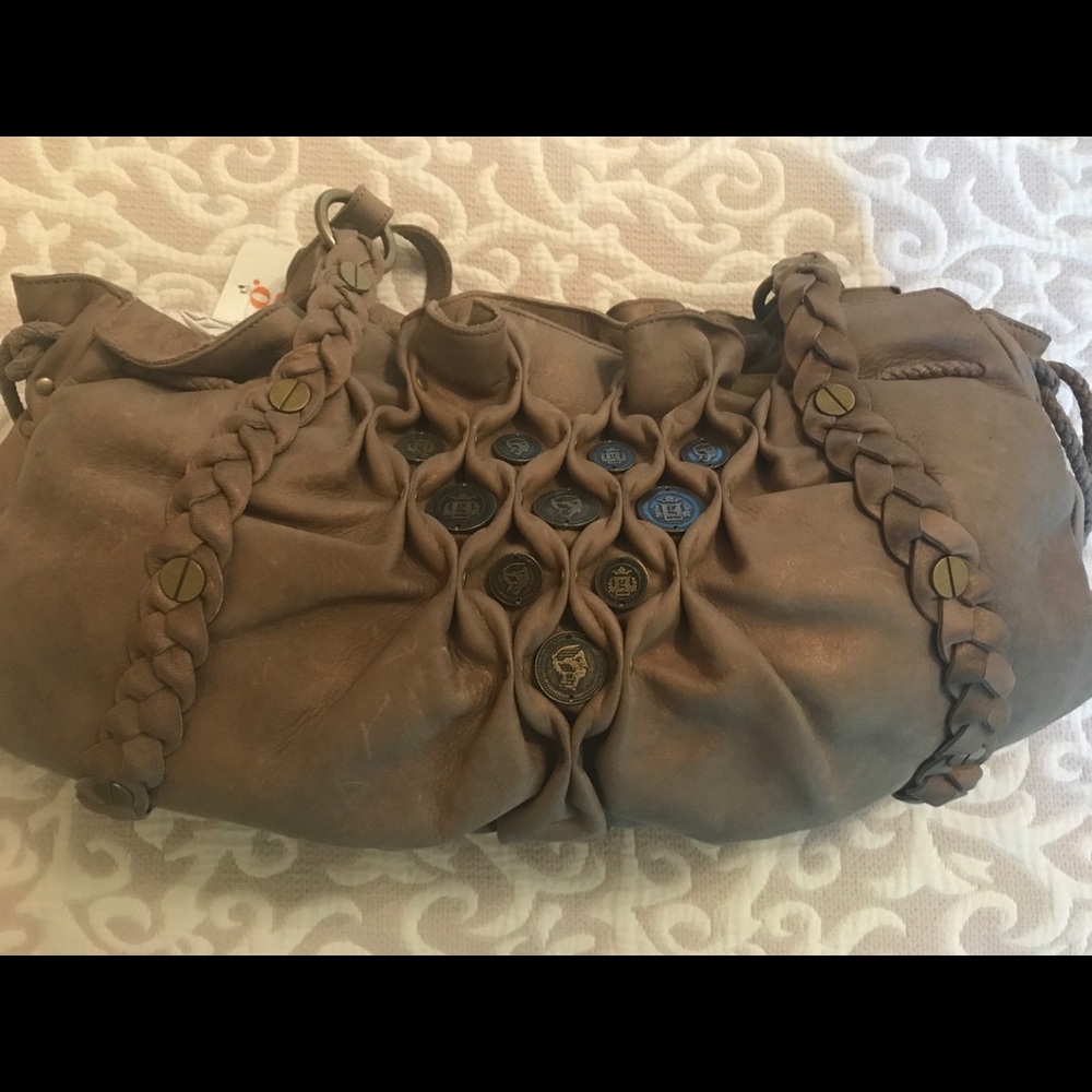 G Series Oatmeal Drawstring Purse