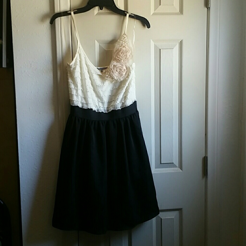 Black and cream dress