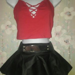 Ambiance red crop top