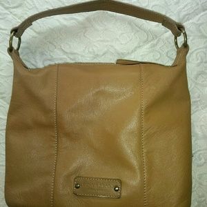 Lucky Brand Simple Light Brown Leather Hobo Bag