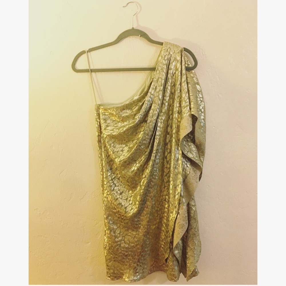 🎀SALE!🎀💋Gold cocktail dress Badgley Mischka💋