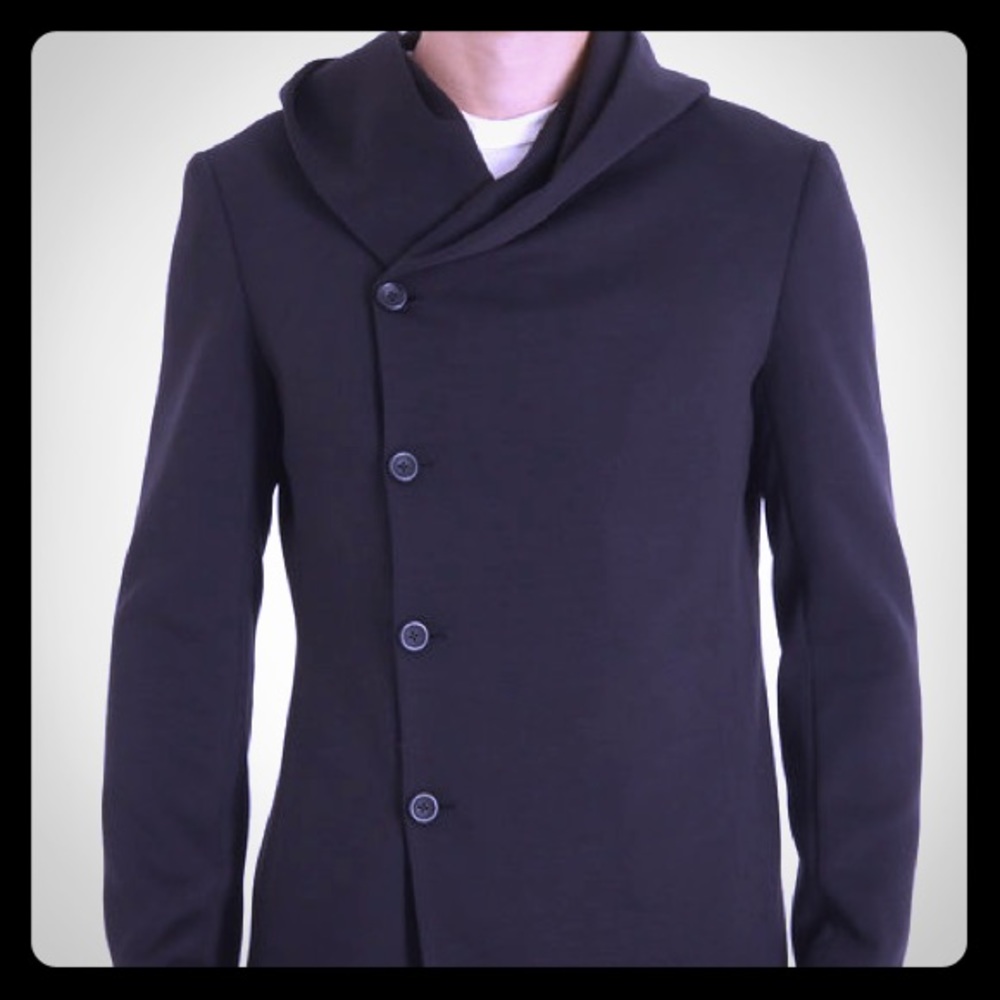 Slim asymmetrical night owl jacket blazer hoodie