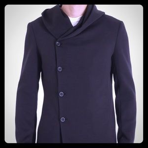 Slim asymmetrical night owl jacket blazer hoodie