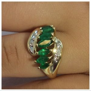 Emerald and Diamond Ring