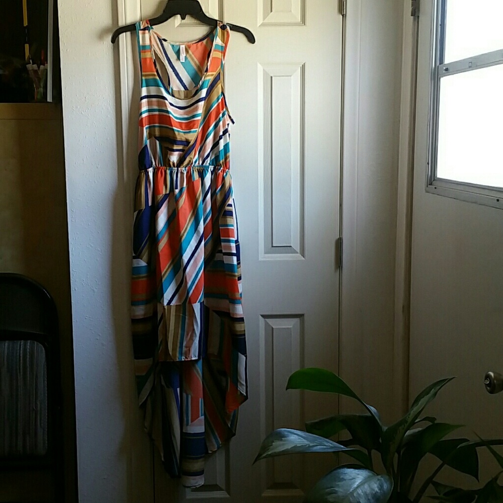 Racer back high low dress