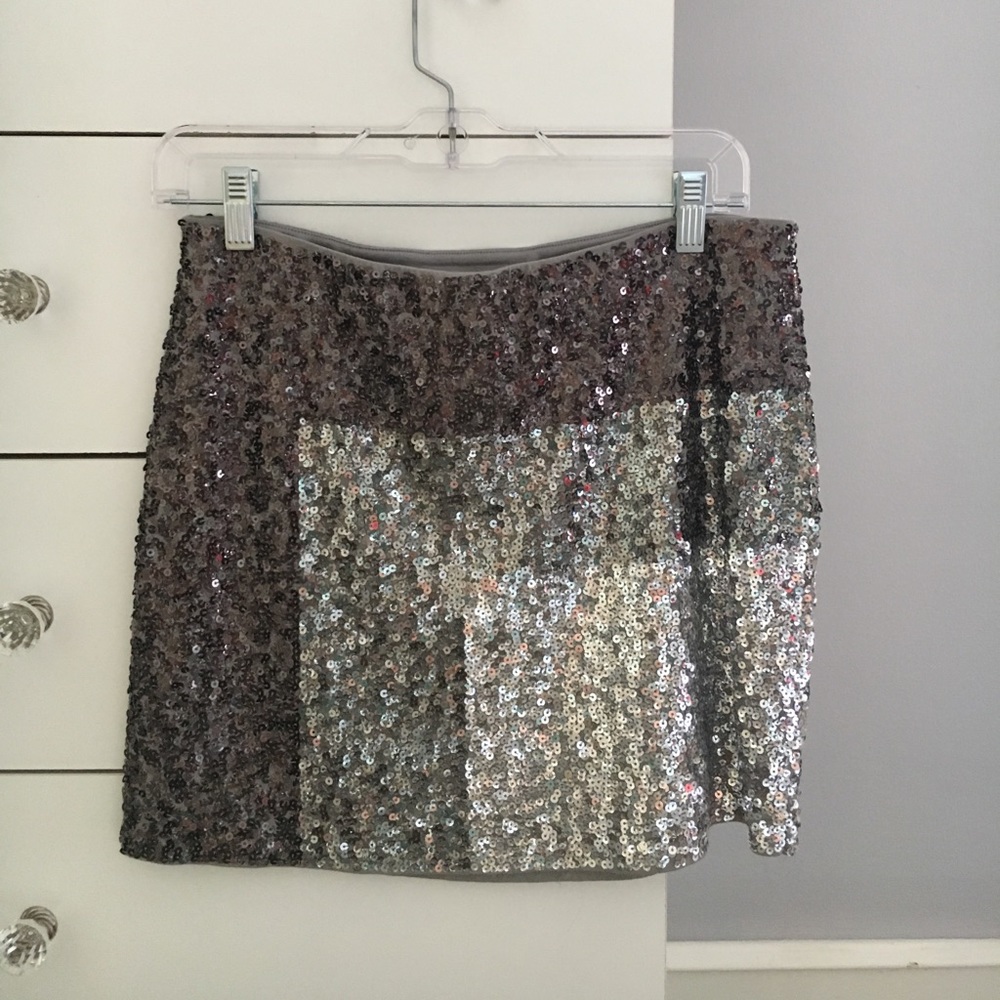 Express sequined mini skirt