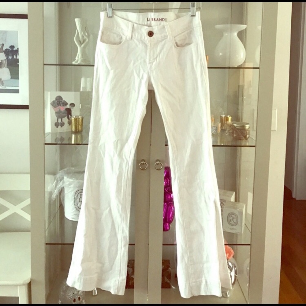 J Brand White Flare Jeans