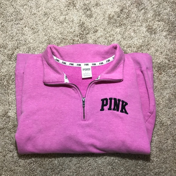 PINK Quart Zip Sweatshirt!!!! - Picture 2 of 5