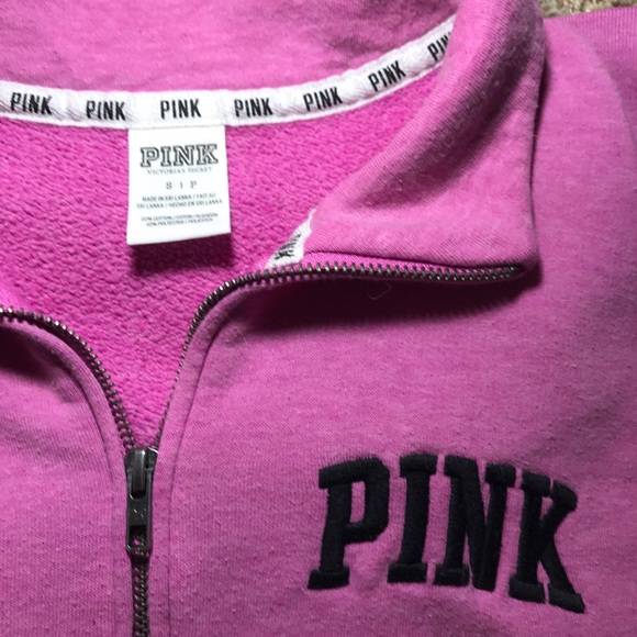 PINK Quart Zip Sweatshirt!!!! - Picture 3 of 5