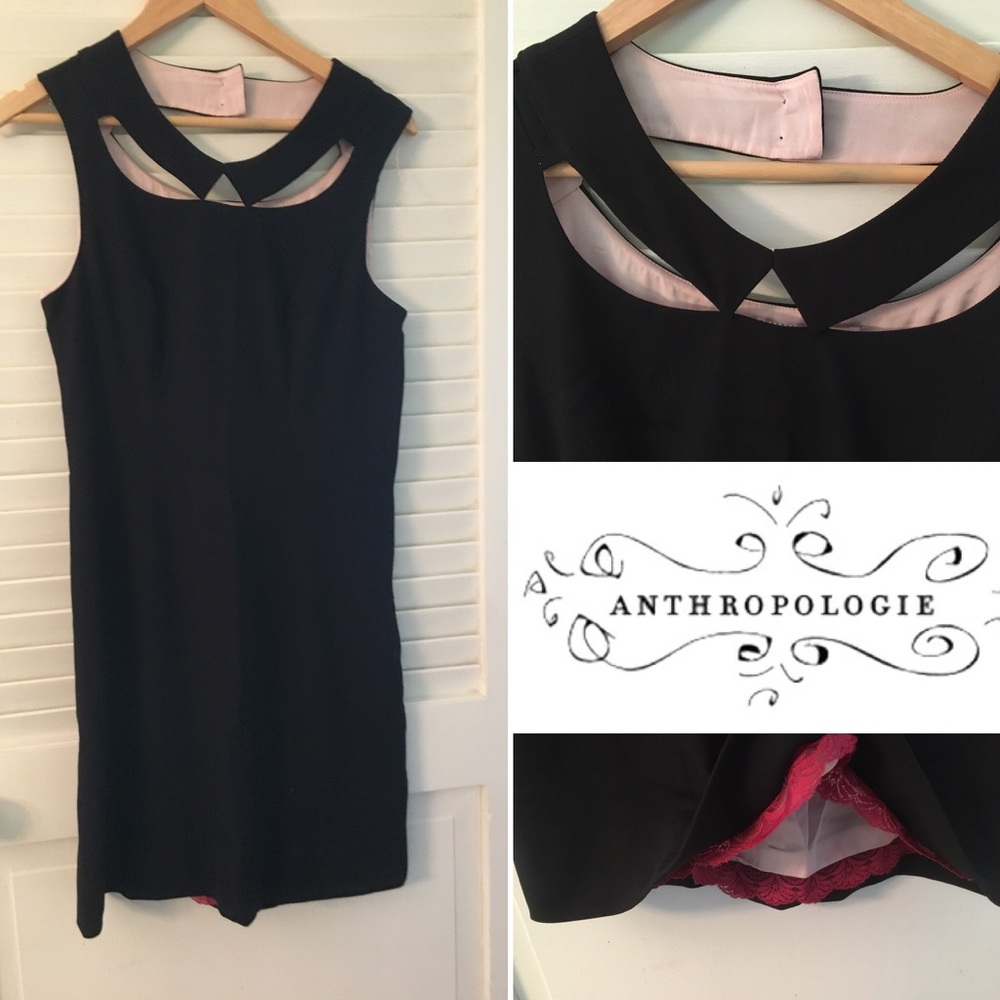 Anthropologie black cocktail dress. Sz 6