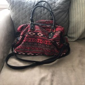 Tribal print duffle bag