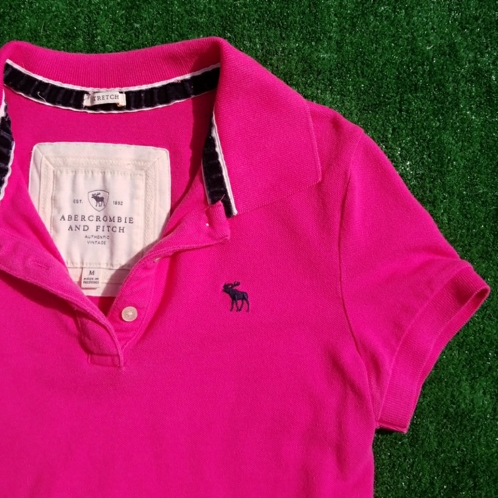 A&F Pink Polo Blouse
