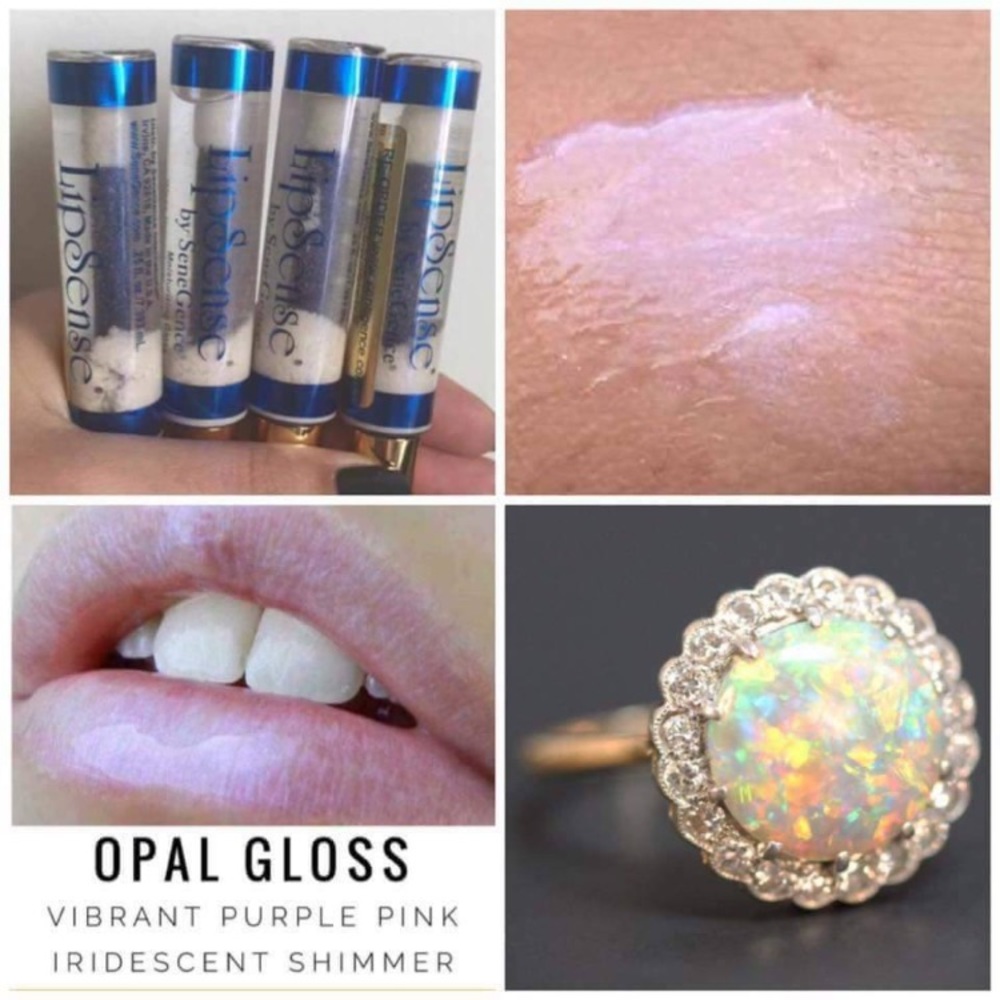 Lipsense moisturizing lip gloss in Opal