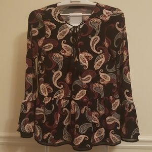 White / Black market blouse