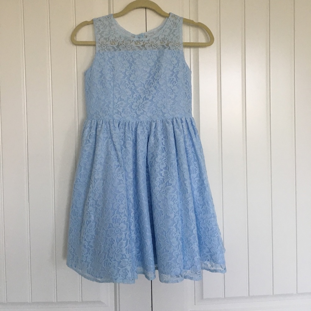 Blue lace party girl dress