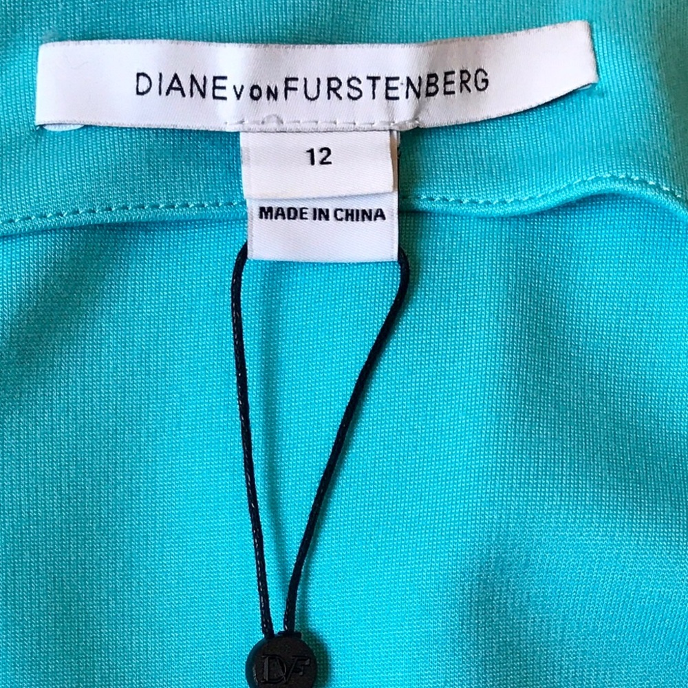DVF👗✨Carpreena Ponte Shift Dress✨Turquoise, sz12 - Picture 5 of 5