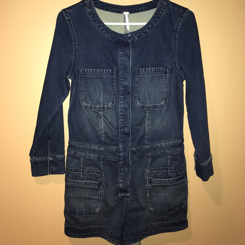 Free people denim romper
