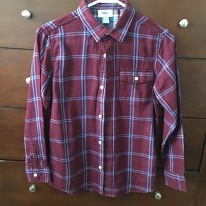 Like new! Boys Plaid Old Navy button down shirt
