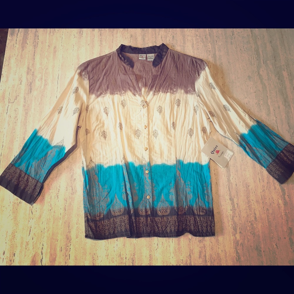 QUIZZ Vintage tunic blouse NWT