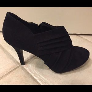 Black Suede Booties Size 11 Lightly Worn