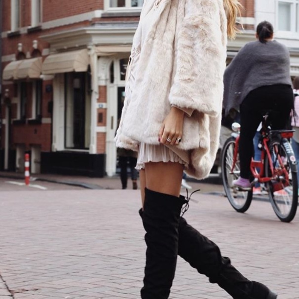 LAST 💔 Over the Knee Stretch Low Heel Boots - Picture 5 of 6