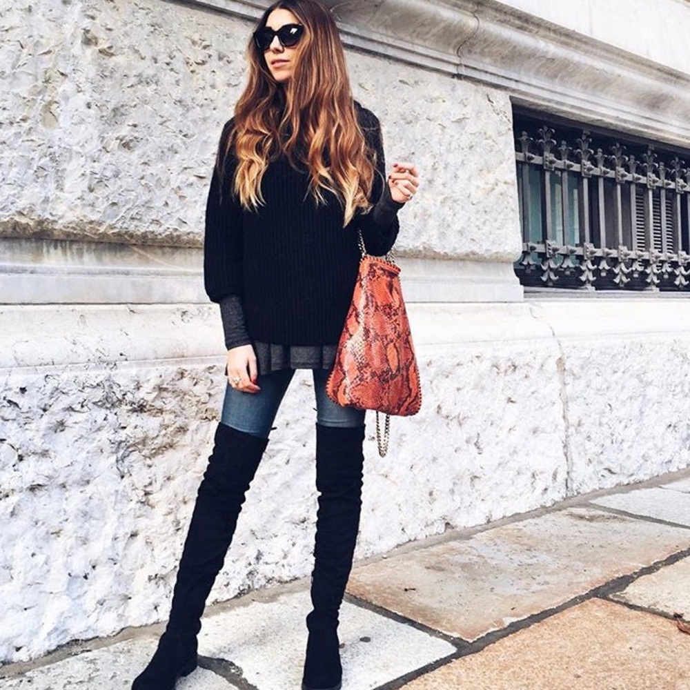 LAST 💔 Over the Knee Stretch Low Heel Boots - Picture 3 of 6