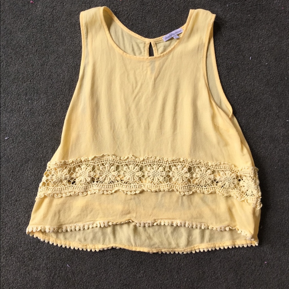Yellow crop top