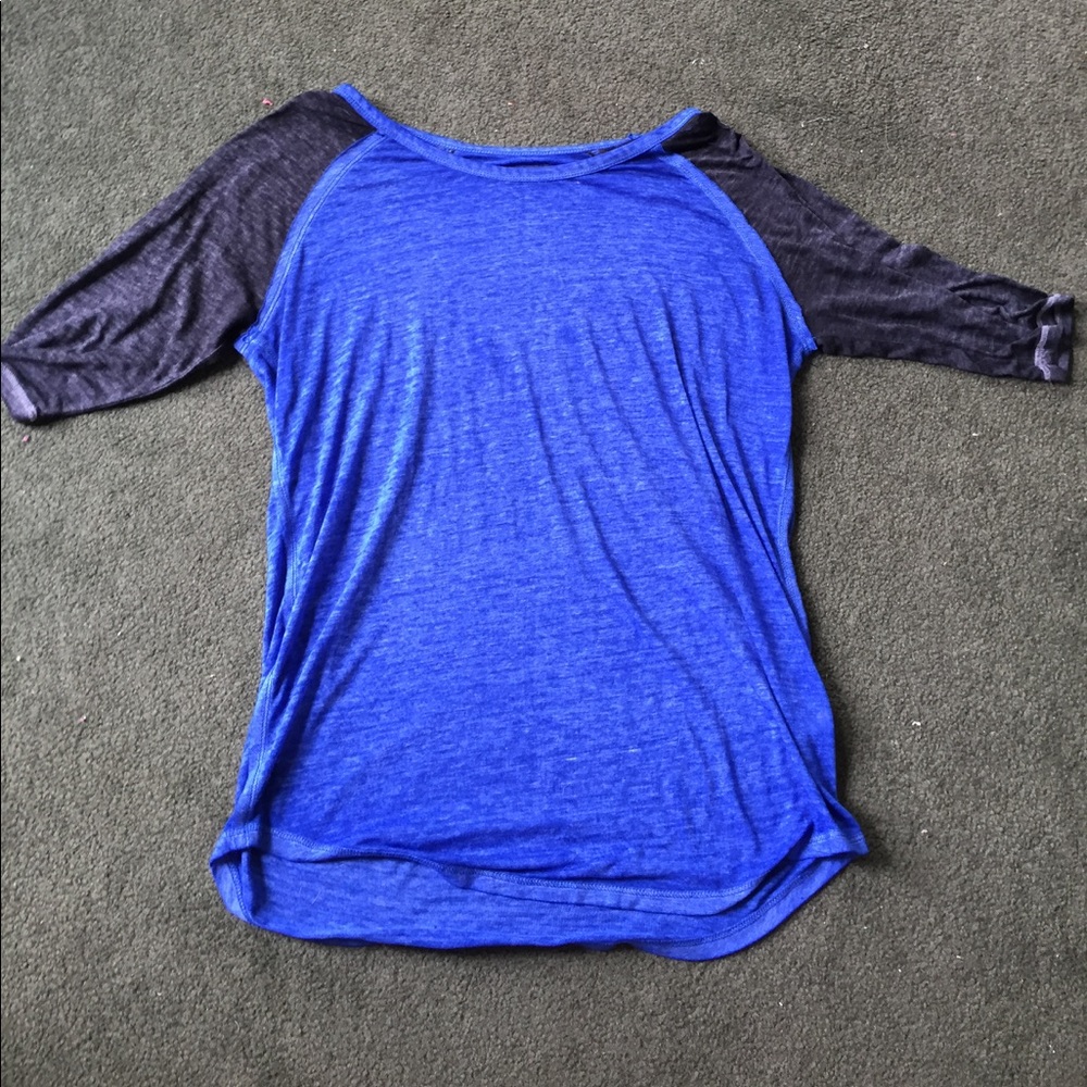 Blue baseball tee