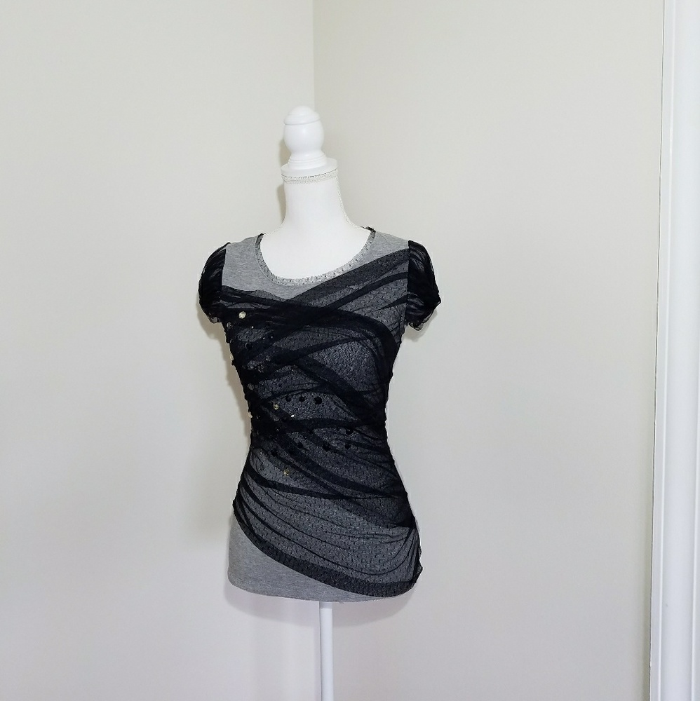 sold White House Black Market Gray Embellished