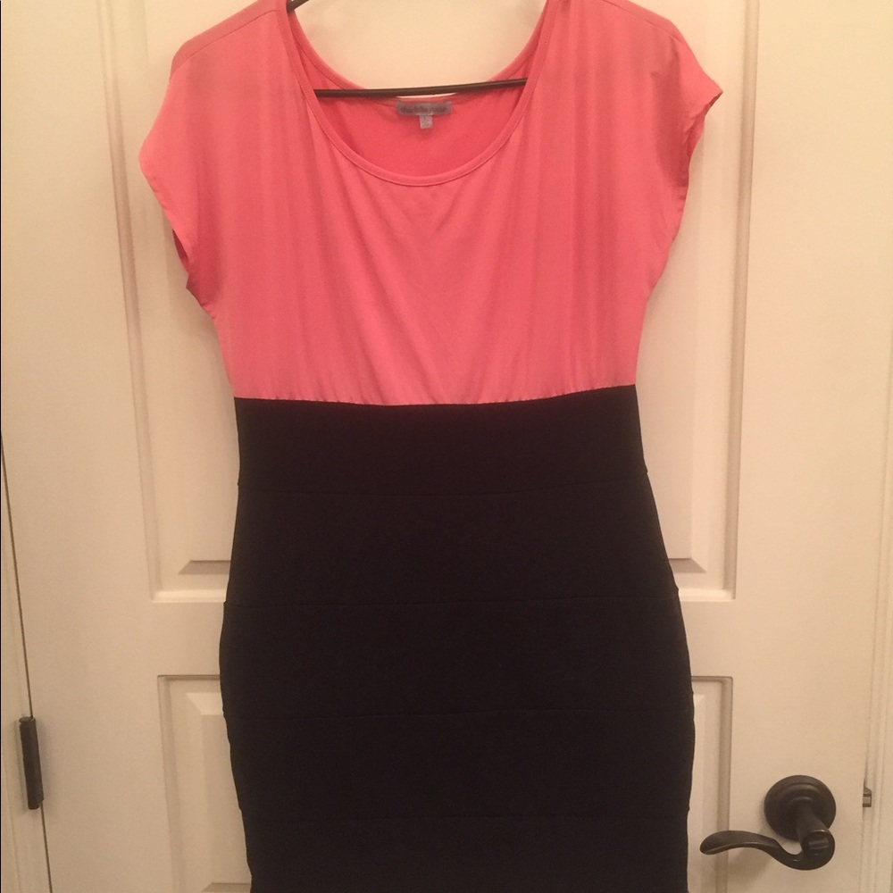 Super cute pink and black dress