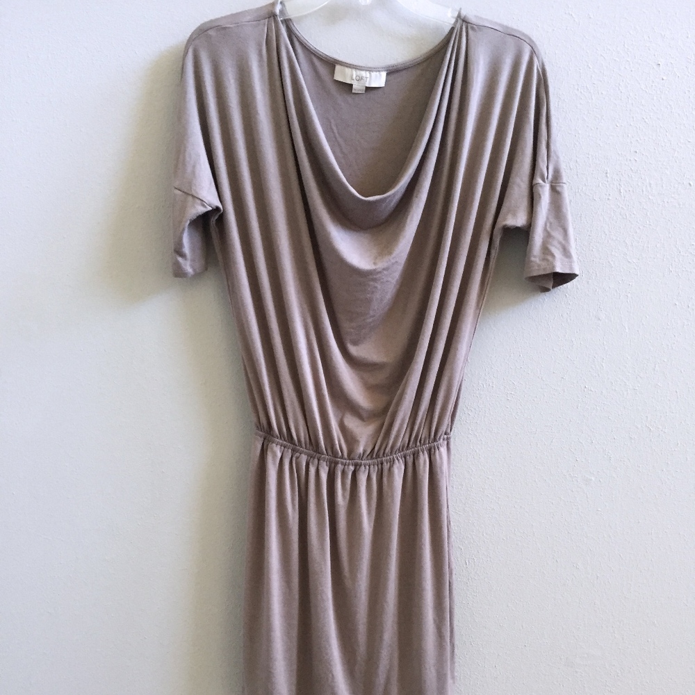 SOLD: Women's Gray Cowl-Neck Dress