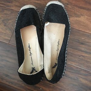 Black slip on shoes