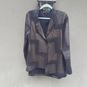 Black and gold/bronze  swing jacket