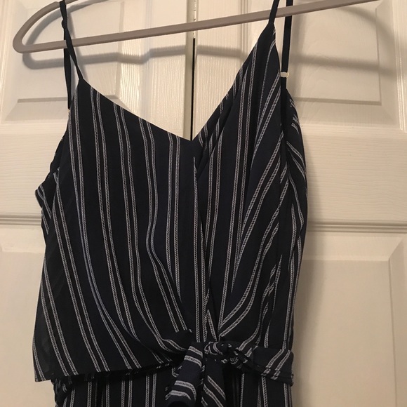 Navy & White striped Michael Kors Jumpsuit - Picture 4 of 8