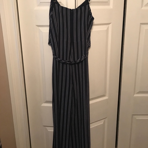 Navy & White striped Michael Kors Jumpsuit - Picture 6 of 8