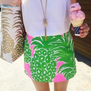 Lilly Pulitzer Pineapple Pink Tate Mini Skirt