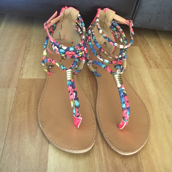 Ankle multi strap sandals - Picture 1 of 4