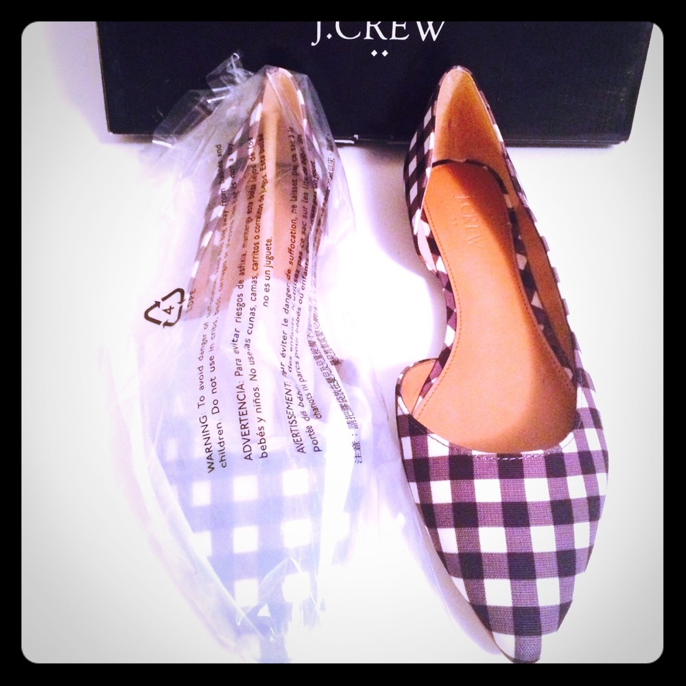 J.Crew Gingham Flats
