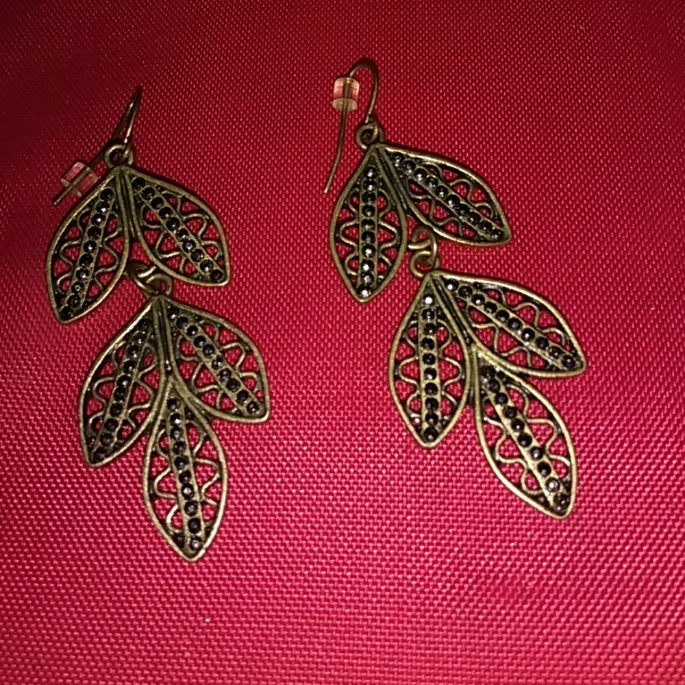 Malachite leaf Earrings