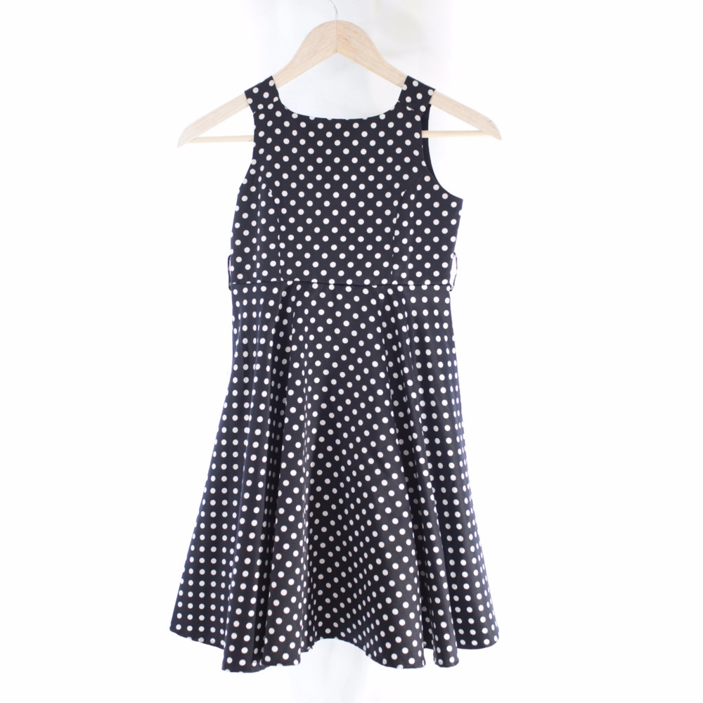 My Michelle Dress Black White Polka Dot Girls 10