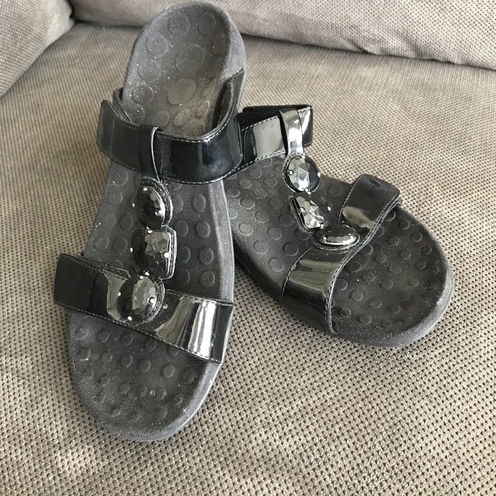 Orthaheel Albany 2-strap sandal Black size 37