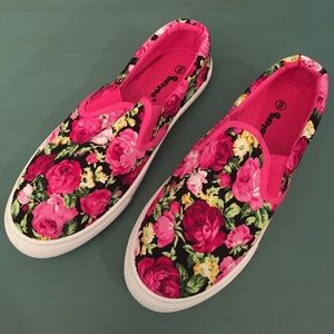 Floral Slip-On Sneakers