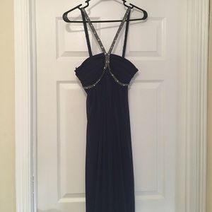 Navy evening gown