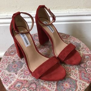 Steve Madden burnt orange heeled sandals ❤️