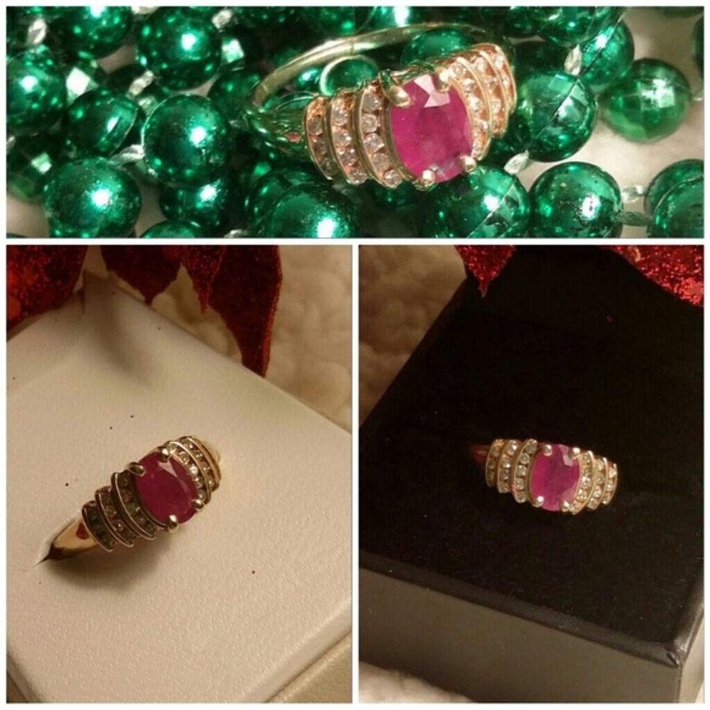 Ruby and Diamond Ring - Picture 2 of 8